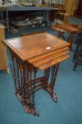 Nest of Four Inlaid Occasional Tables