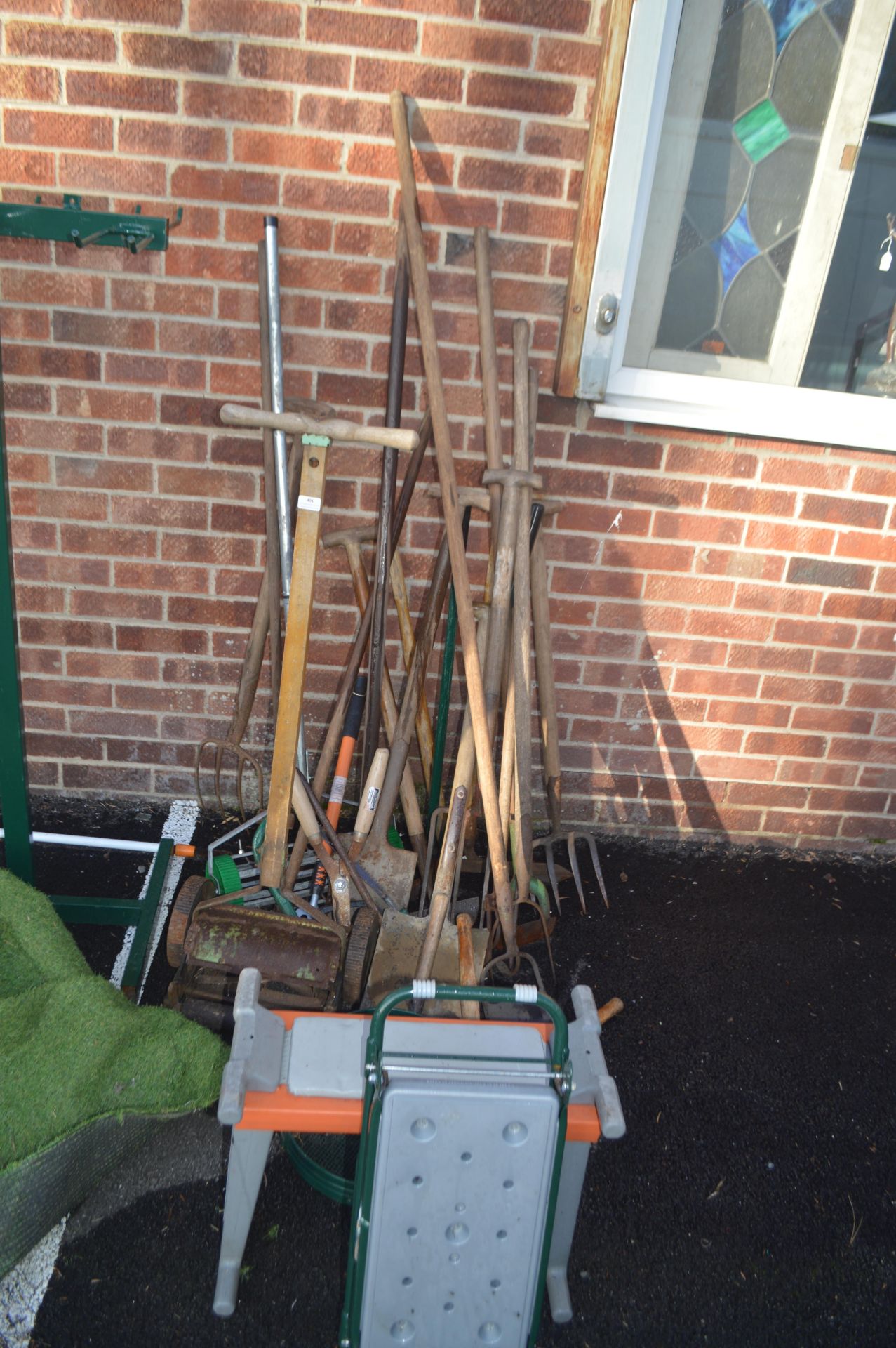 Vintage Garden Tools Including Lawnmower, etc.