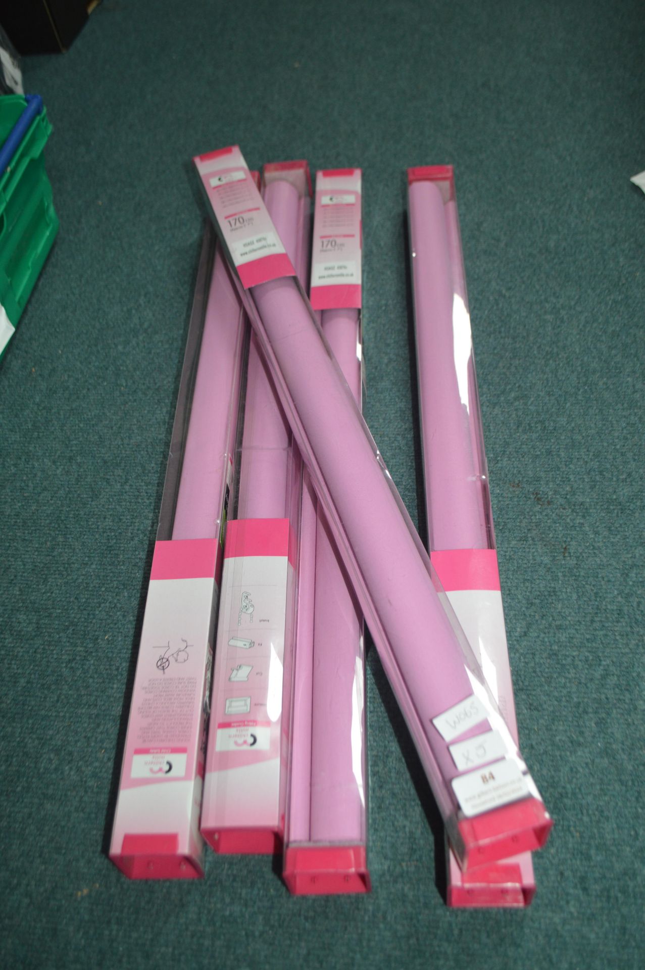 Five Pink Roller Blinds