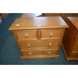 Small Solid Pine Two Over Two Bedside Cabinet