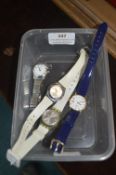 Four Lady's Wristwatches Including Two Swatch an T
