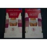 *2x 5pk of Carole Hochman Seamless Lady's Briefs S