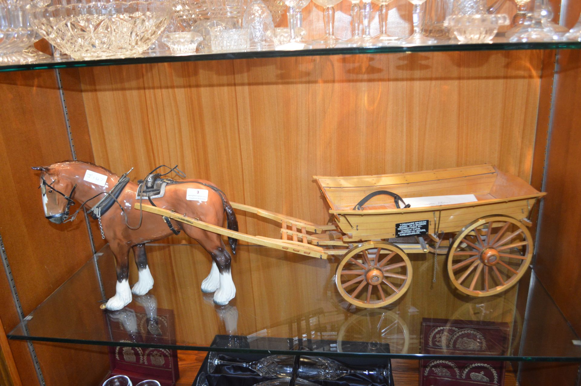 Pottery Shire Horse and Scratch Built Yorkshire Wa - Image 2 of 2