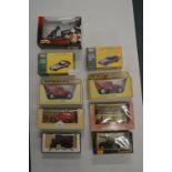 Nine Diecast Vehicles by Models of Yesteryear, etc