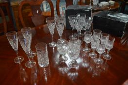 Royal Doulton Lead Crystal Wine Glasses and Champa