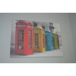 Multicolour Telephone Canvas Print