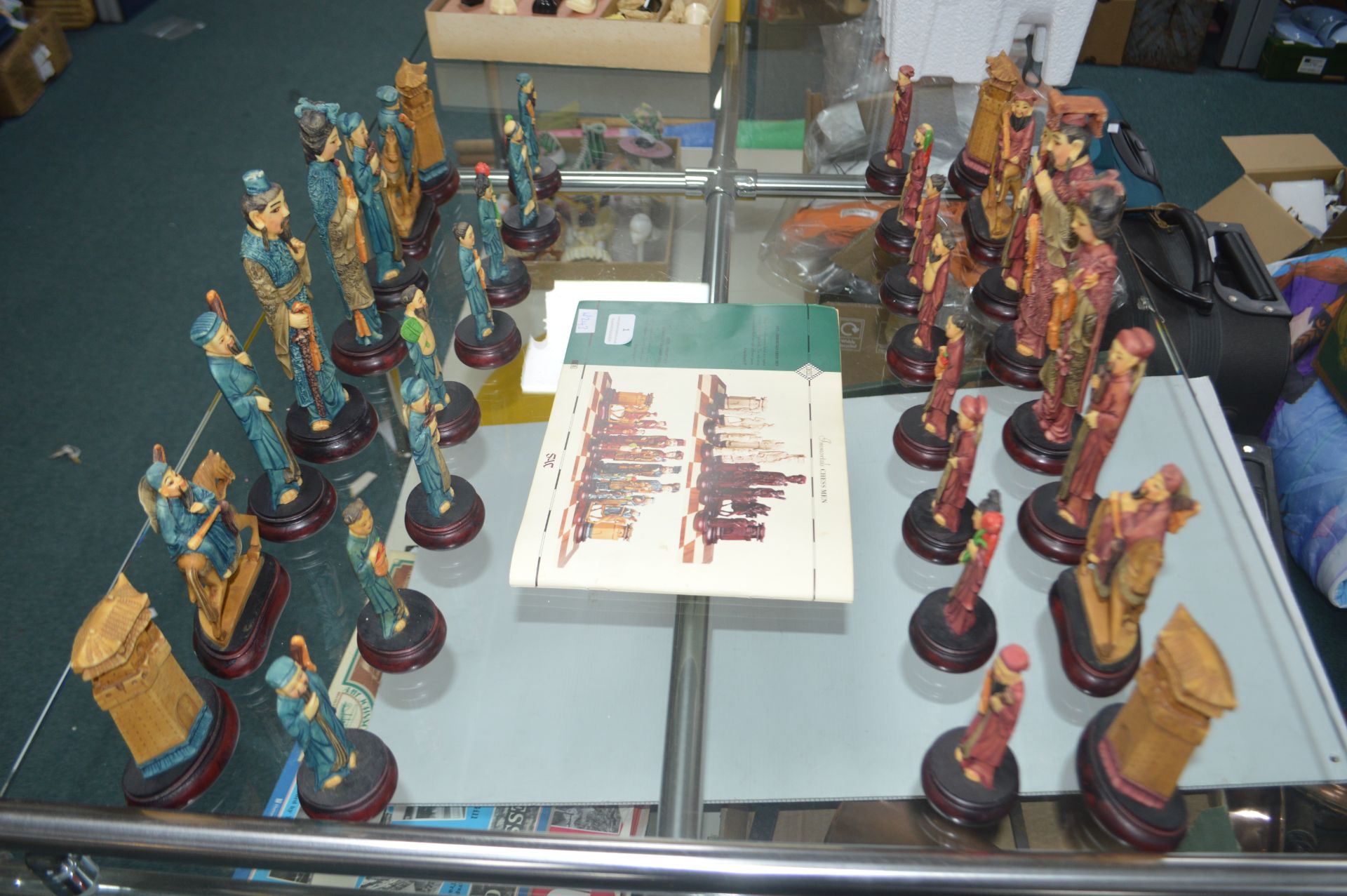 Immortals Hand Painted Chess Set by Studio Anne Carlton - Image 4 of 6