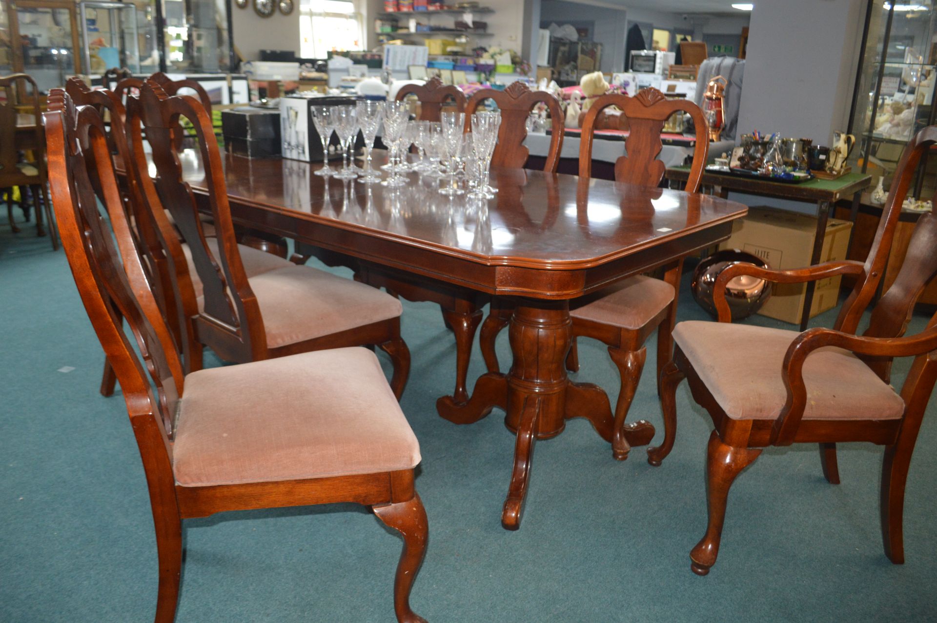 Extending Dining Table with Eight Chairs - Image 2 of 2