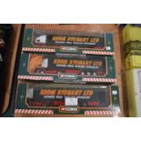 Three Corgi Eddie Stobart ERF Curtain Side Trailer