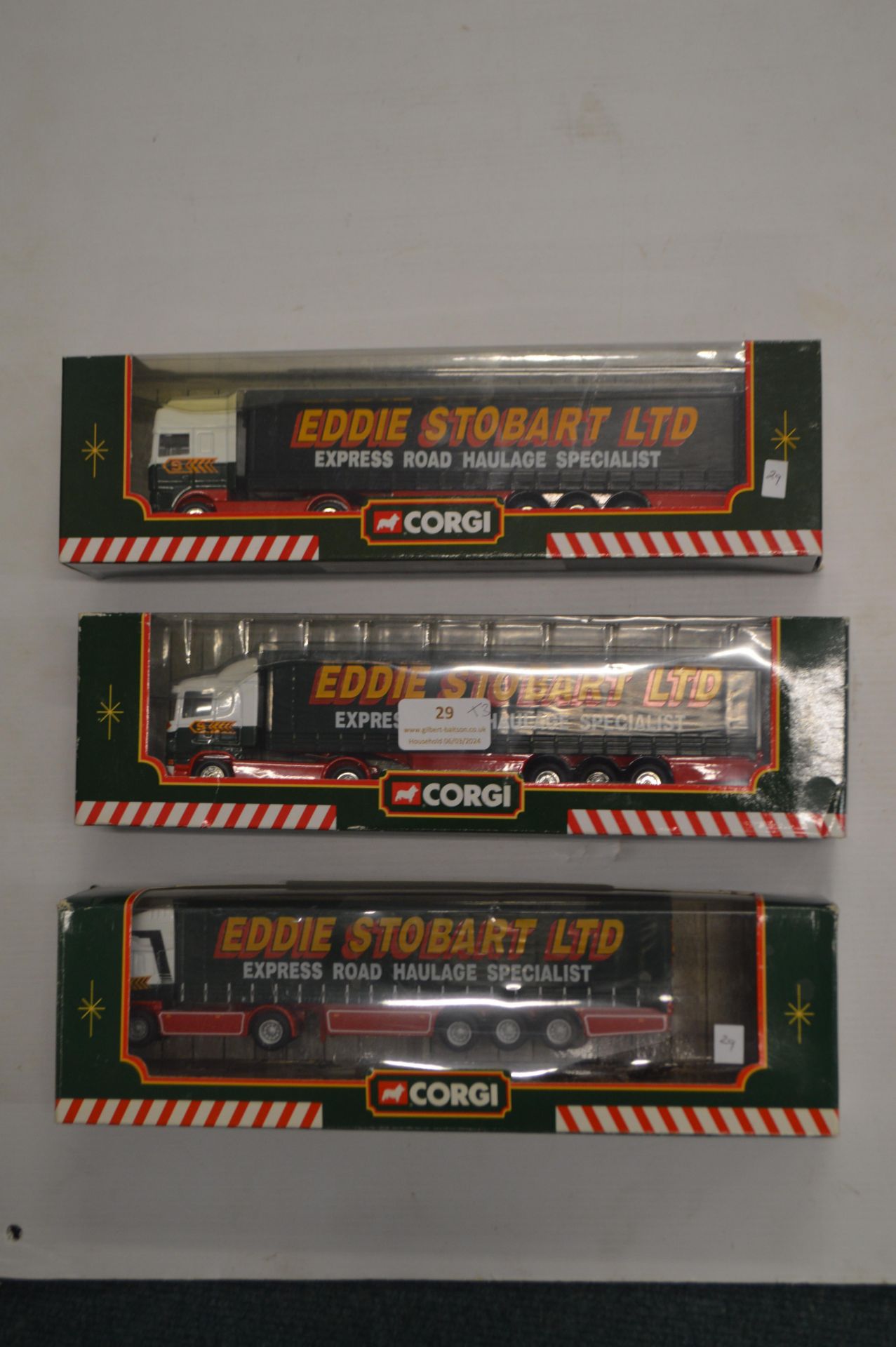 Three Corgi Eddie Stobart Trucks