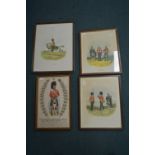 Four Framed Military Prints Including Black Watch