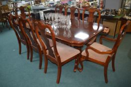 Extending Dining Table with Eight Chairs