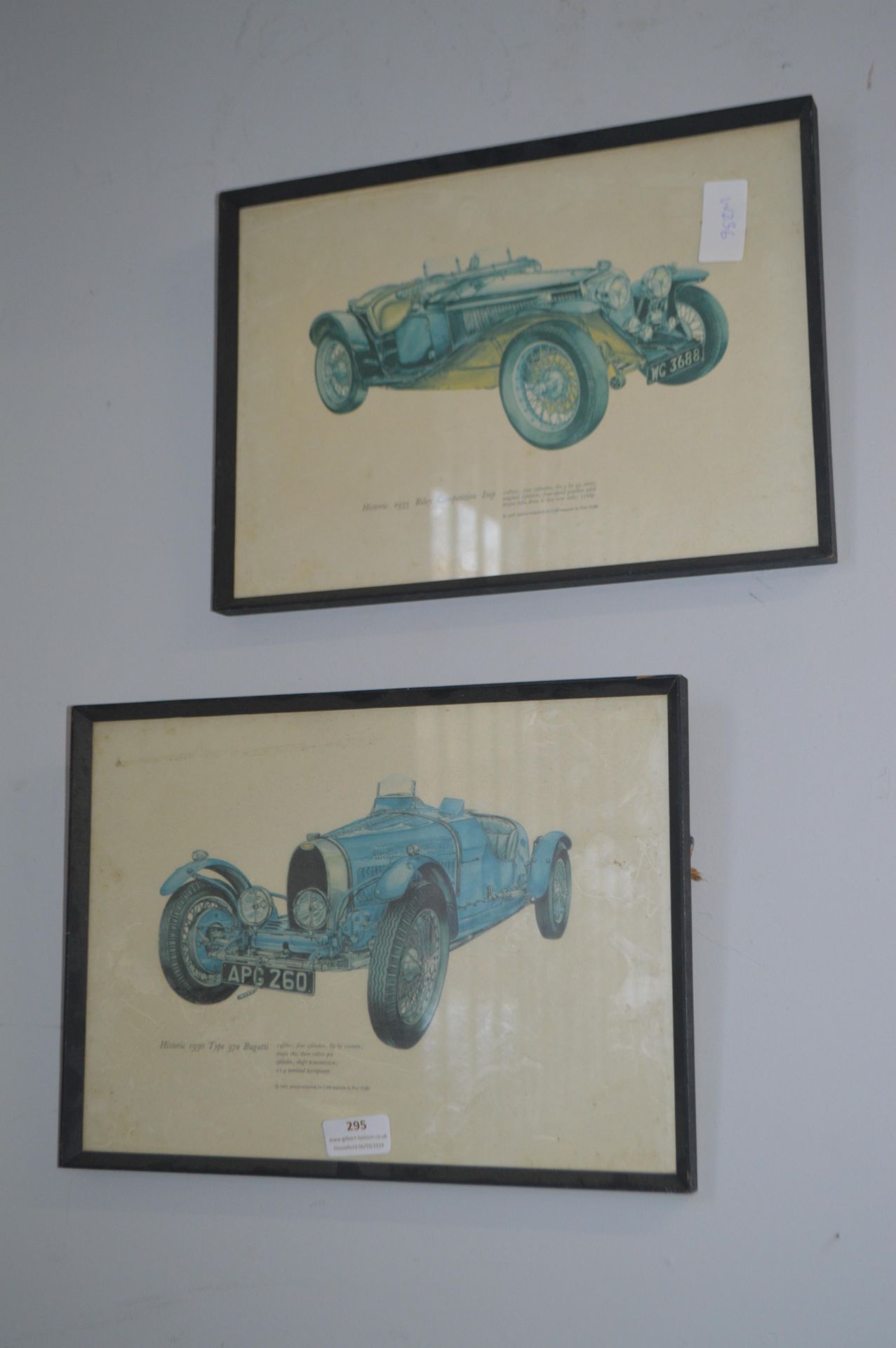 Pair of Vintage Motorcar Prints