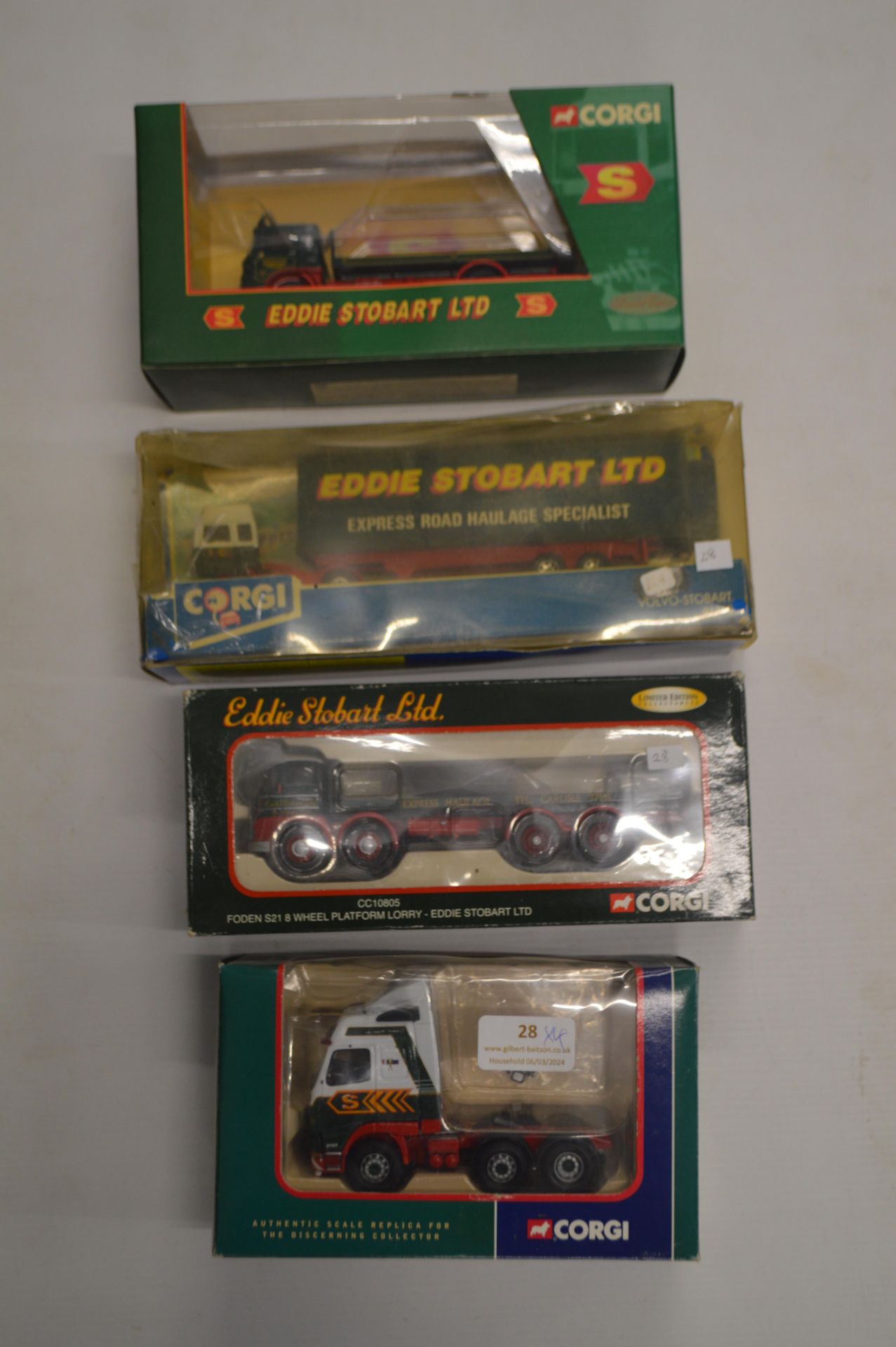 Four Corgi Eddie Stobart Trucks