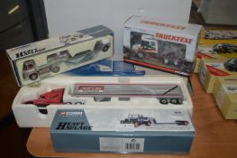 Four Diecast Scale Model Heavy Haulage Trucks by C