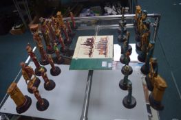 Immortals Hand Painted Chess Set by Studio Anne Carlton