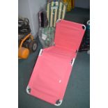 Folding Lounger and Cushions