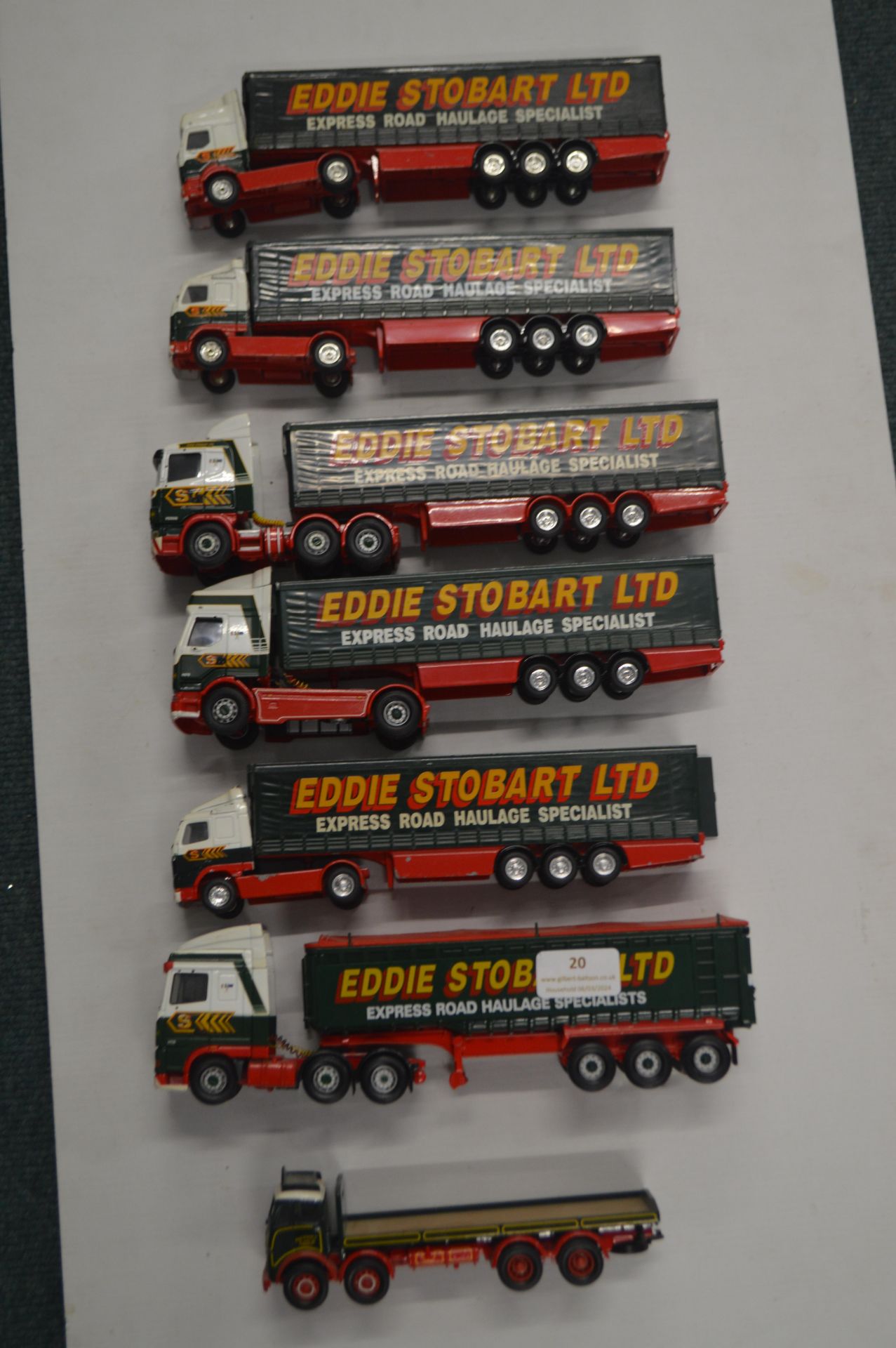Tray Lot of Eddie Stobart Haulage Trucks