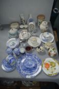 Vintage Decorative Pottery, Blue & White Ware, etc