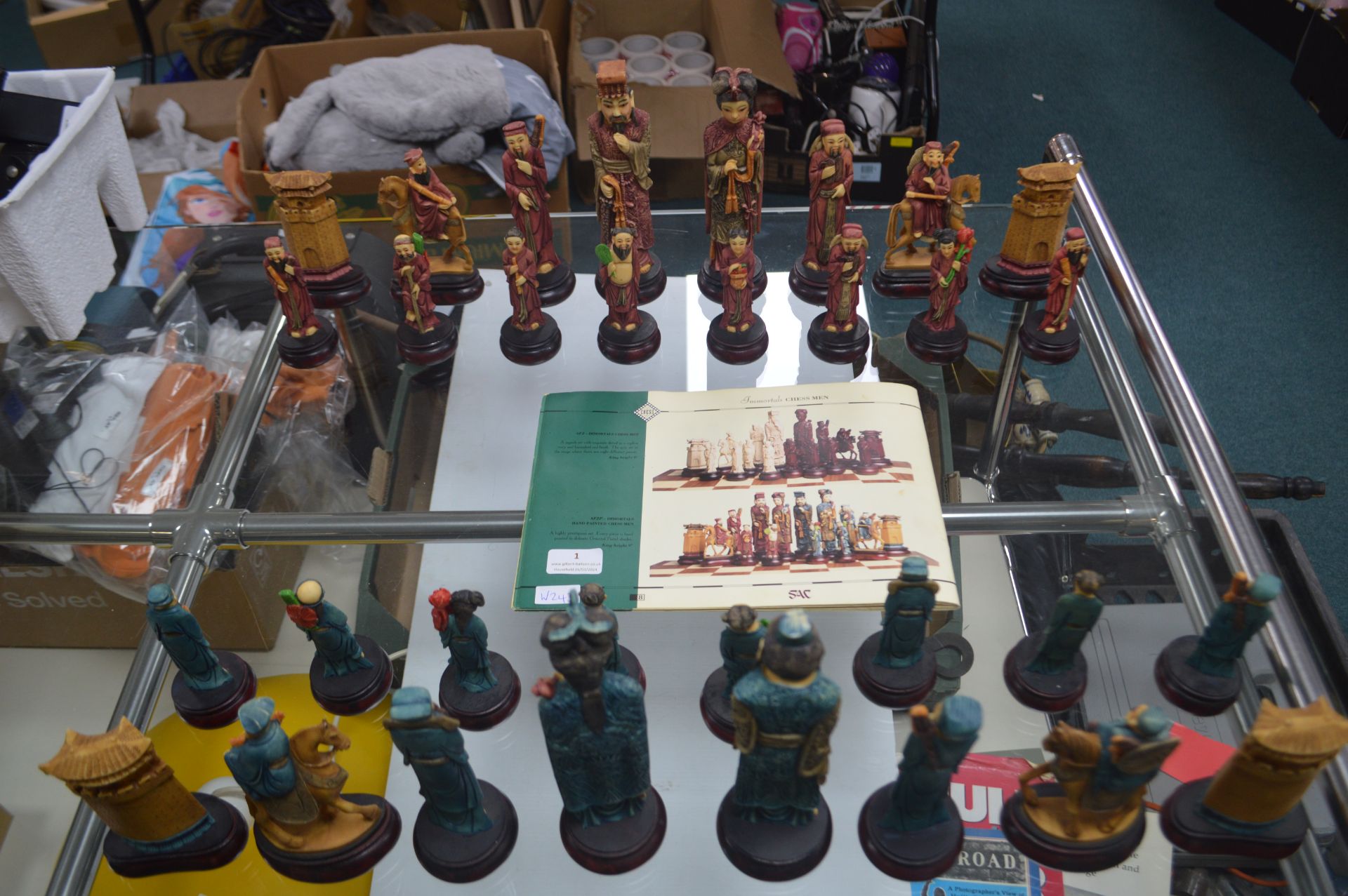 Immortals Hand Painted Chess Set by Studio Anne Carlton - Image 3 of 6