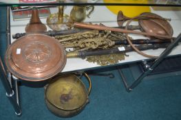 Vintage Copper & Brassware Including Hunting Horns