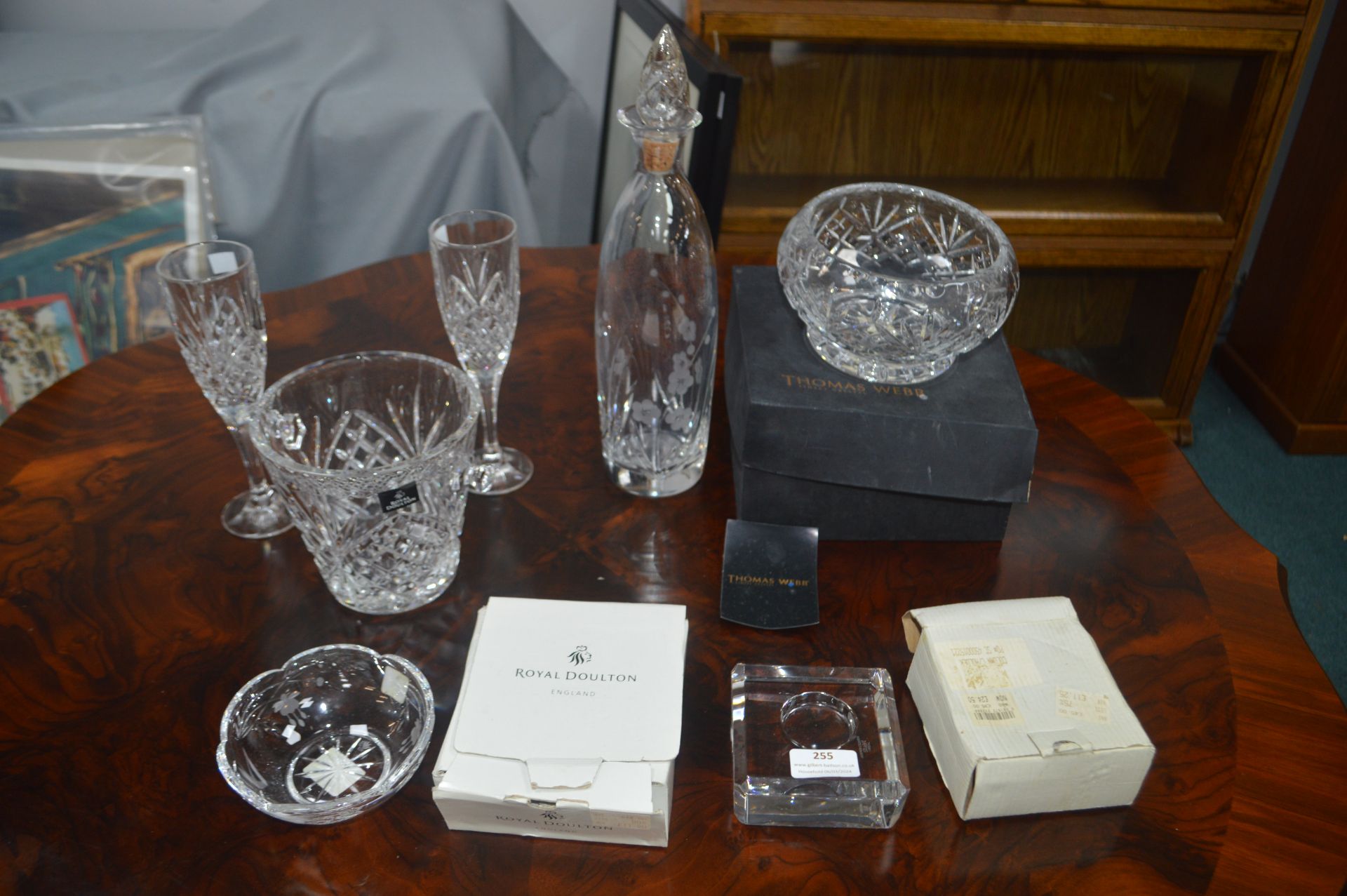 Cut Glass Lead Crystal Decanter, Bowls, etc.