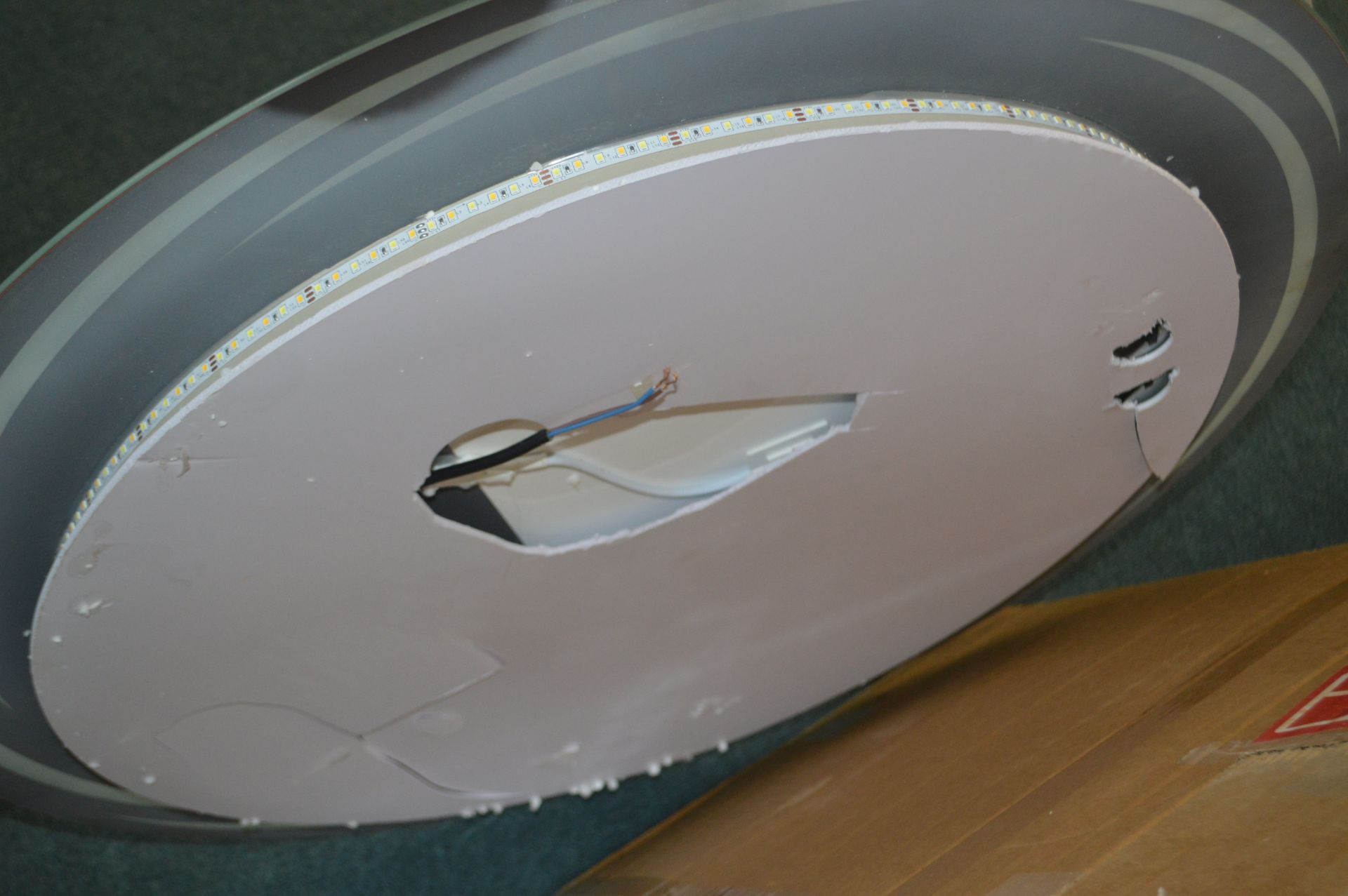 *Circular LED Mirror (salvage) - Image 2 of 2