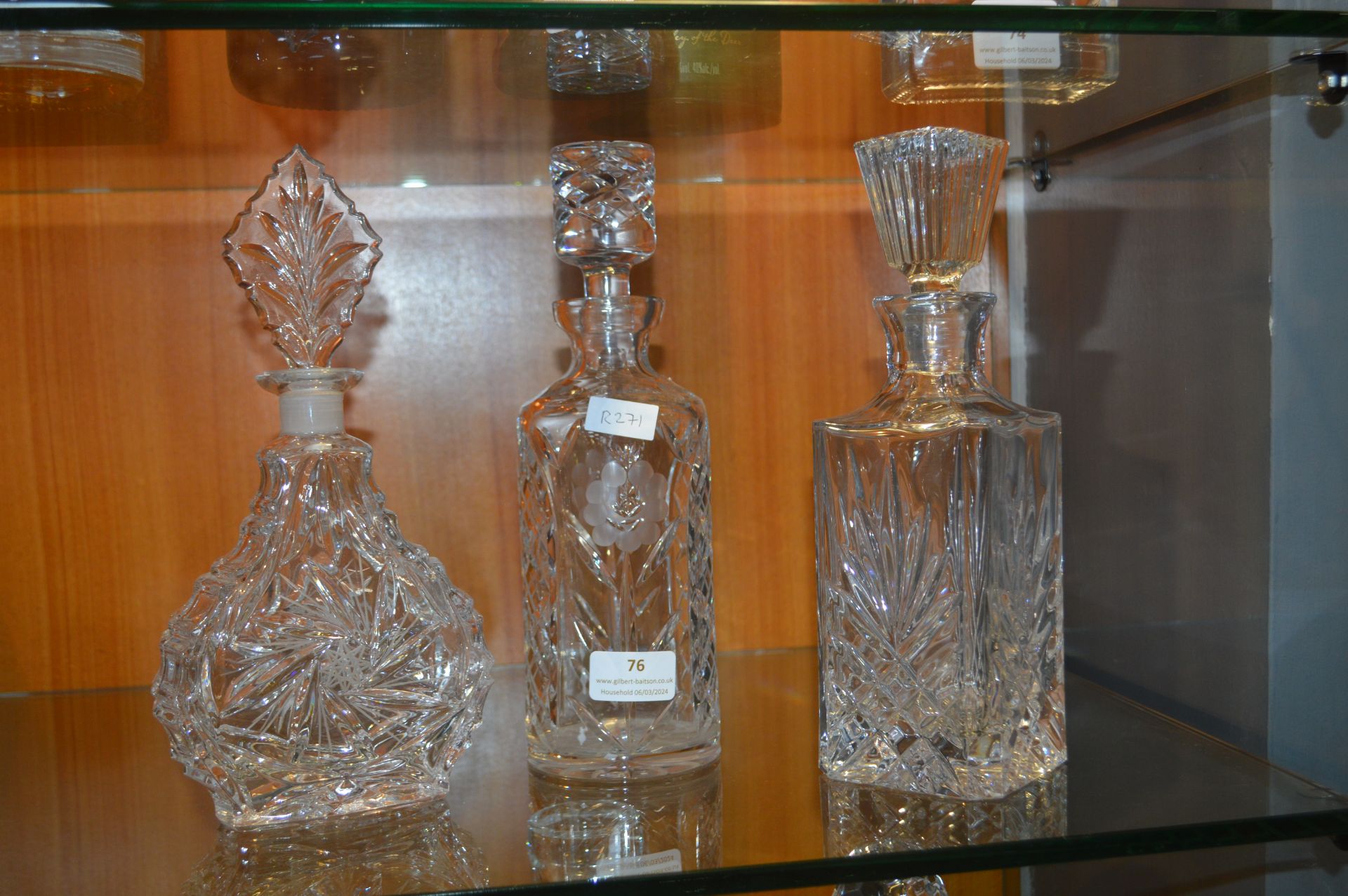 Three Glass Decanters