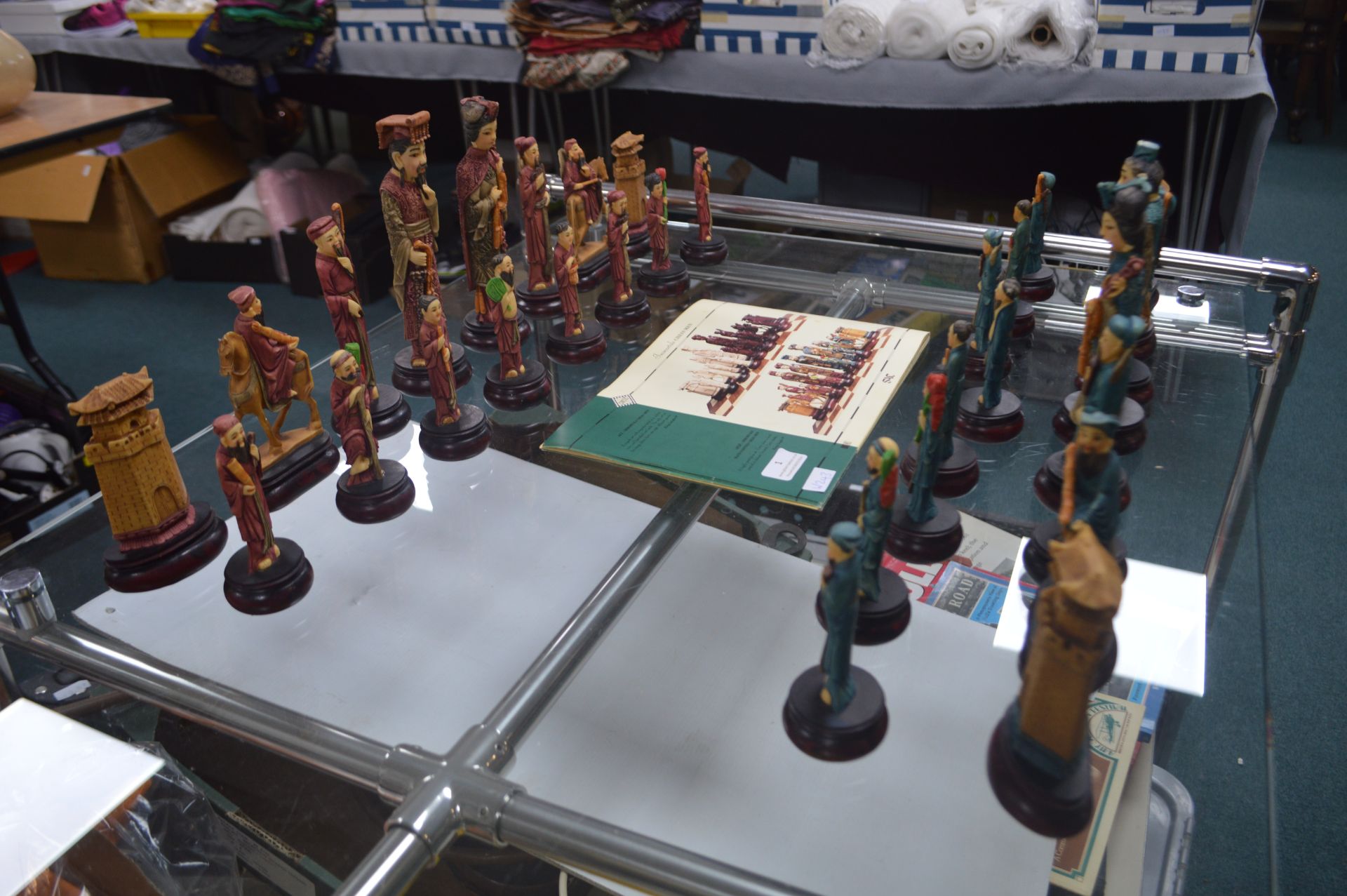Immortals Hand Painted Chess Set by Studio Anne Carlton - Image 2 of 6