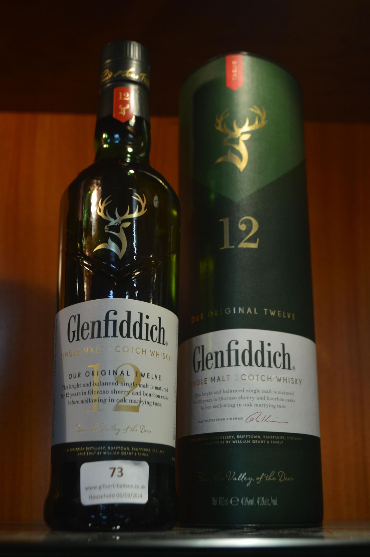 Glenfiddich 12 Year Old Single Malt Scotch Whisky