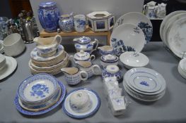 Blue & White China by Wedgwood, Ringtons, etc.