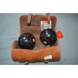 Pair of Bowling Balls with Bag