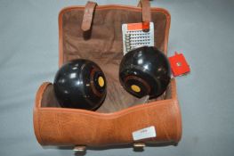 Pair of Bowling Balls with Bag