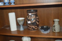 Five Studio Pottery Vases etc.