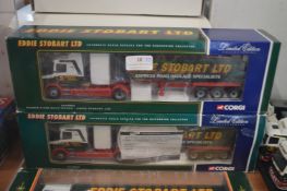 Two Corgi Eddie Stobart Limited Edition Heavy haul
