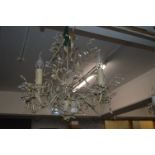 Painted Metal Foliage Chandelier
