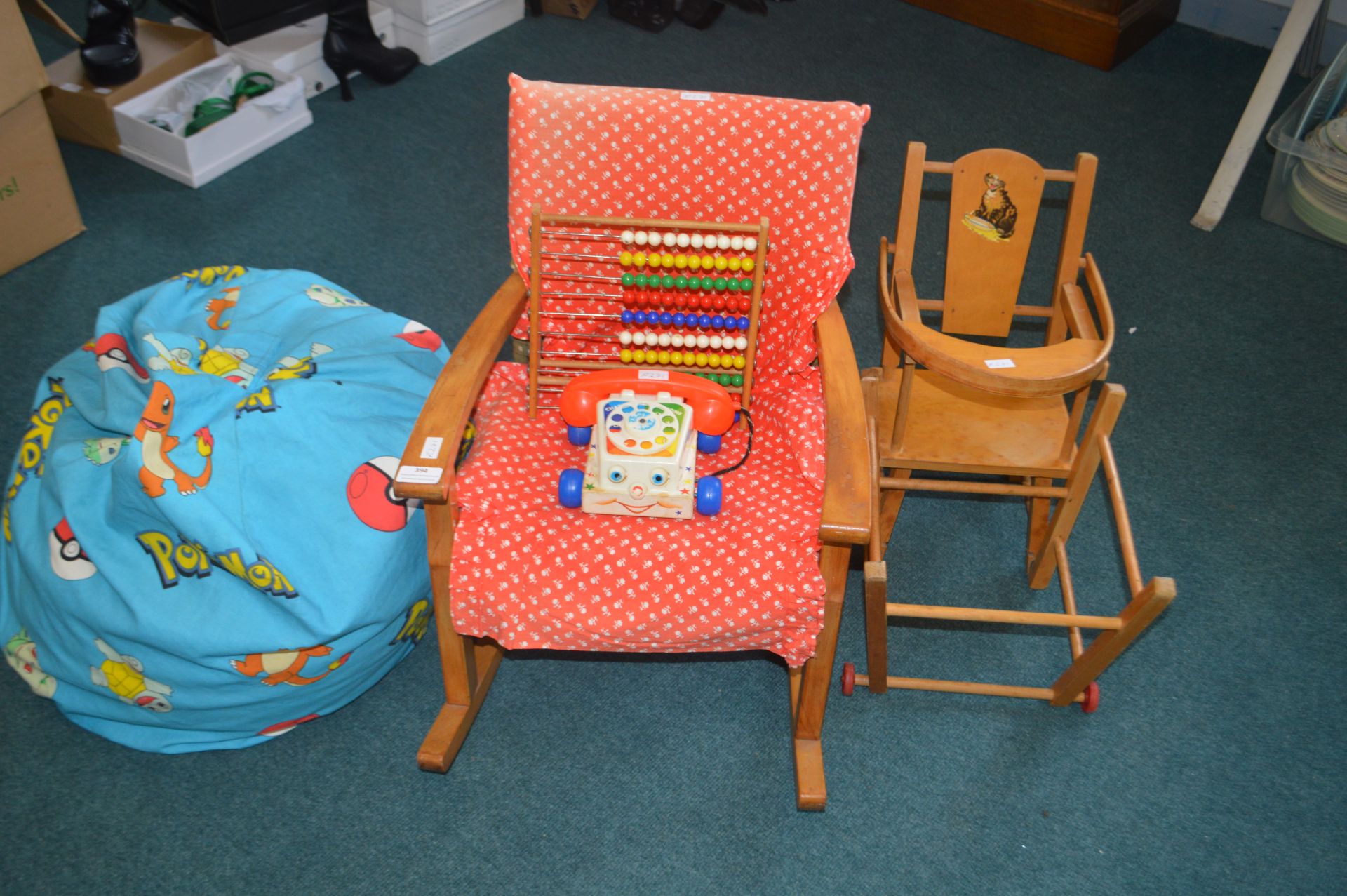 Vintage Nursery Chairs and a Pokémon Beanbag, etc.