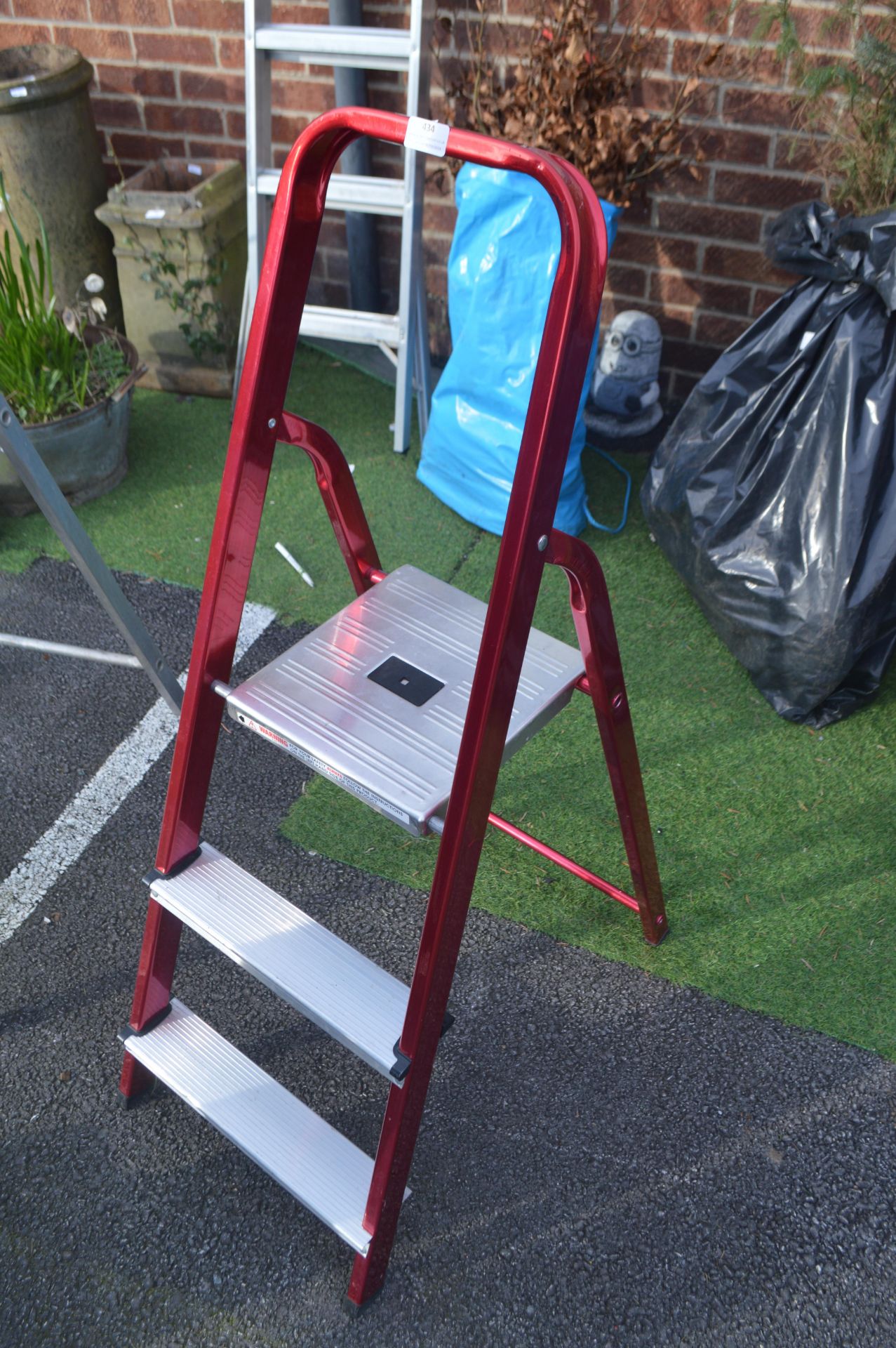 Folding Three Tread Aluminium Steps