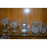 Cut Lead Crystal Drinking Glasses, etc.