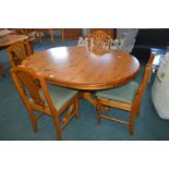 Ducal Solid Pine Kitchen Oval Extending Table with