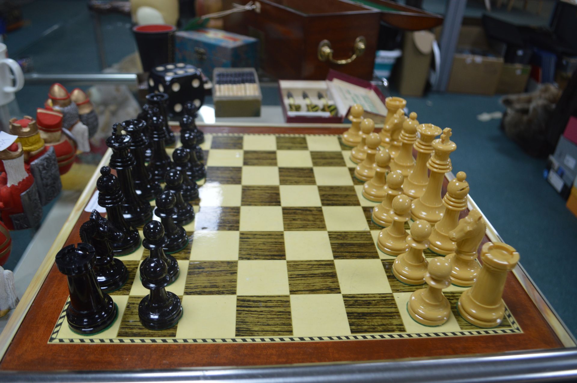 Chess Set and Board, Gaming Dice, etc. - Image 2 of 2