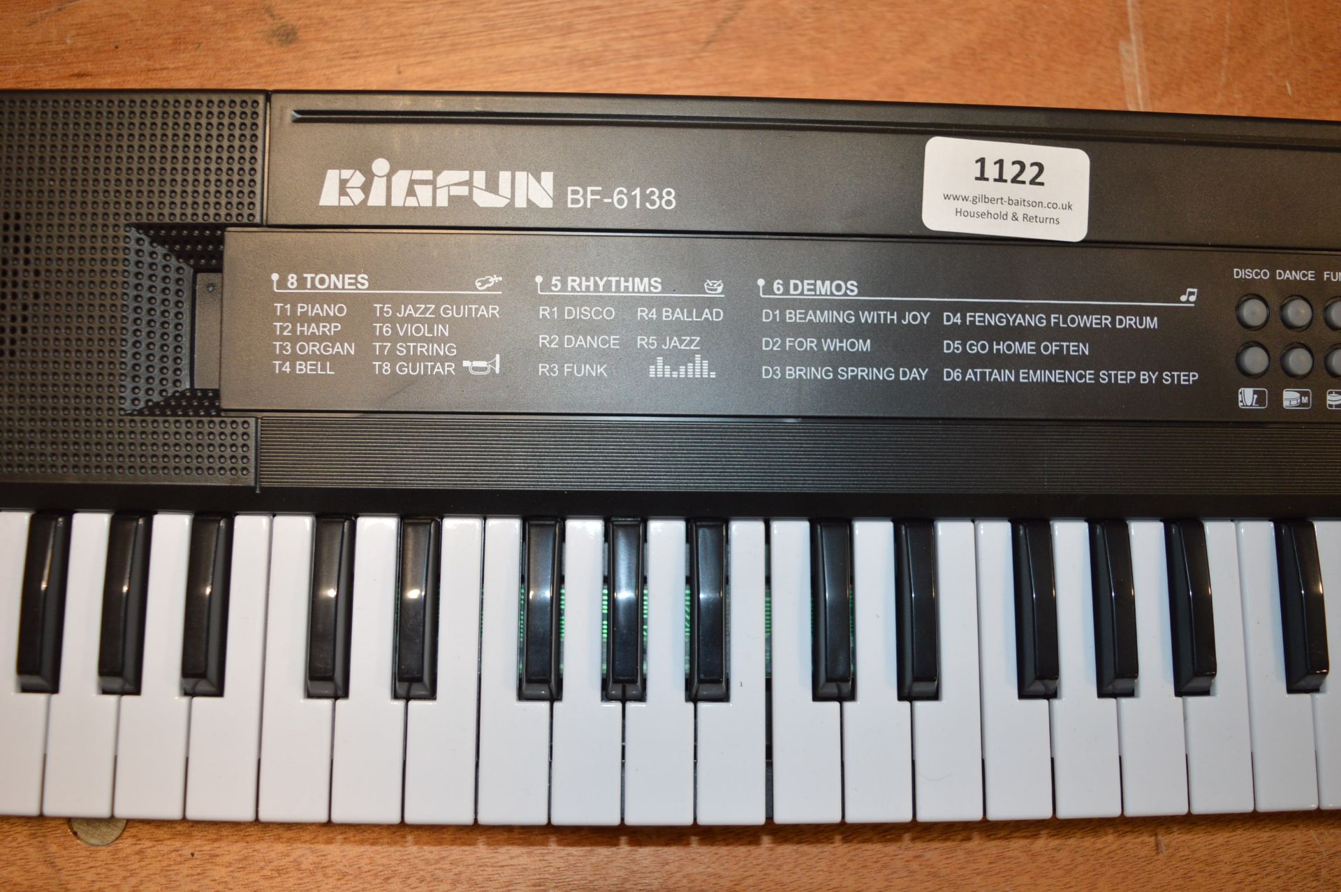 *Big Fun BF-6138 Electronic Keyboard - Image 2 of 2