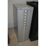 Bisley Metal Fifteen Drawer Cabinet