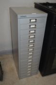 Bisley Metal Fifteen Drawer Cabinet