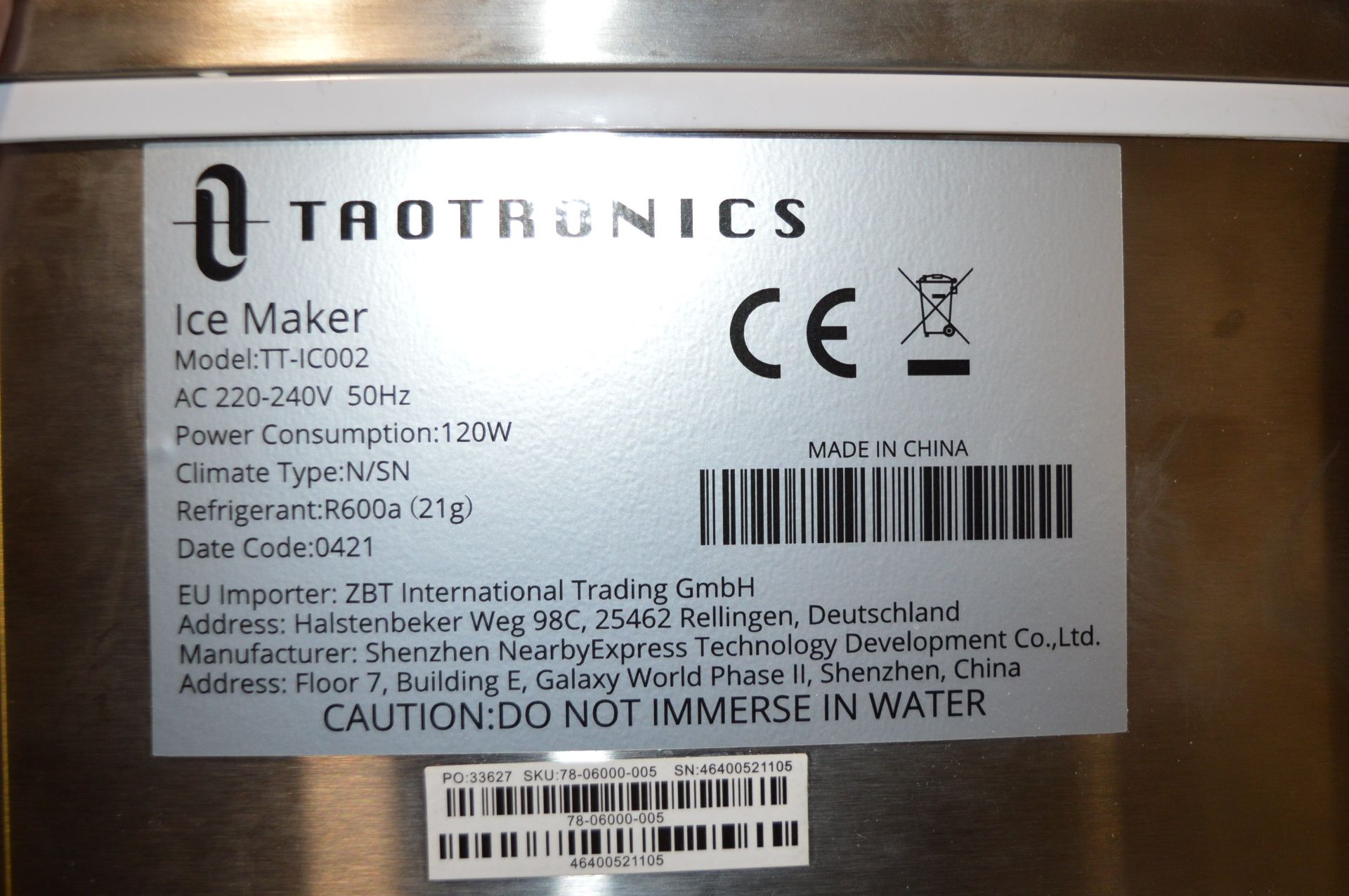 *Protronics TT-IC002 Ice Maker - Image 3 of 4