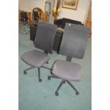 Pair of Mesh Backed Office Swivel Chairs