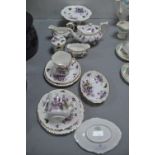 Spode Part Tea Set Victorian Violet Pattern