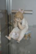 Lladro Figurine of a Seated Girl