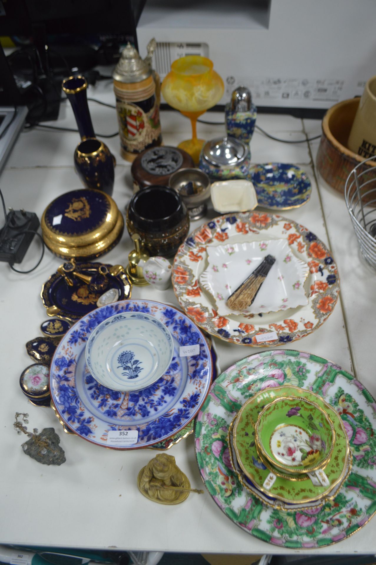 Decorative Pottery Including Limoges Gilded Ware