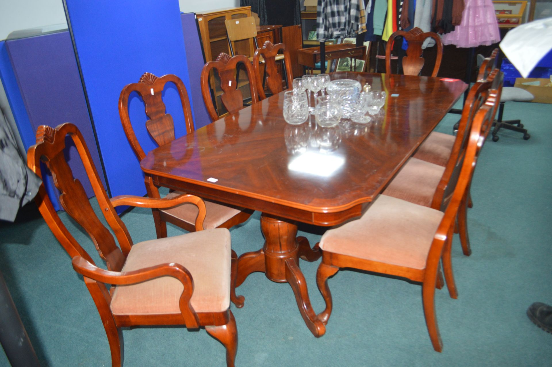 Extending Dining Table with Eight Chairs - Image 2 of 2